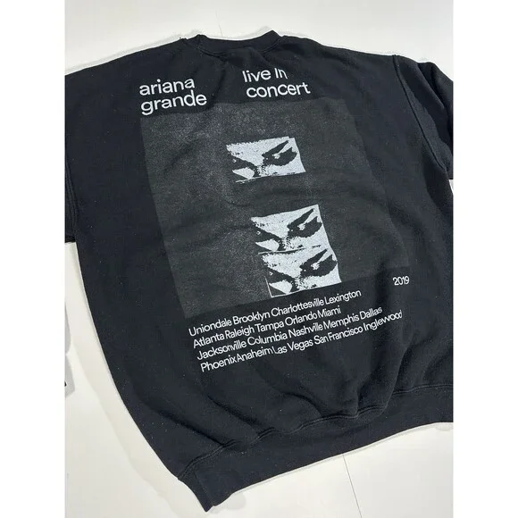 Ariana Grande 2019 Sweetener World Tour Crew Neck Sweatshirt Size Large Music - Picture 12 of 14